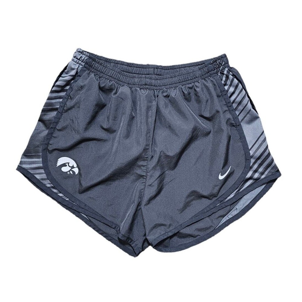 Iowa Hawkeyes Nike Women's Dri-Fit Running Shorts Size Small Black Gray